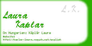 laura kaplar business card