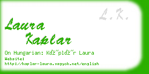 laura kaplar business card